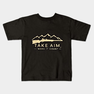 "Take Aim, Make It Count", retro Kids T-Shirt